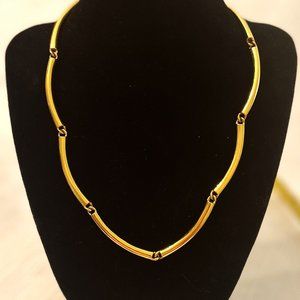 Napier Gold tone Large Link Necklace